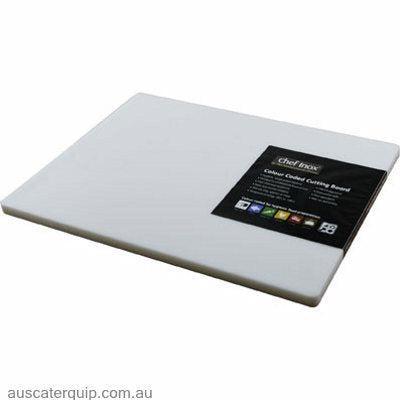 Chef Inox CUTTING BOARD-PP 380x510x20mm WHITE-Auscaterquip