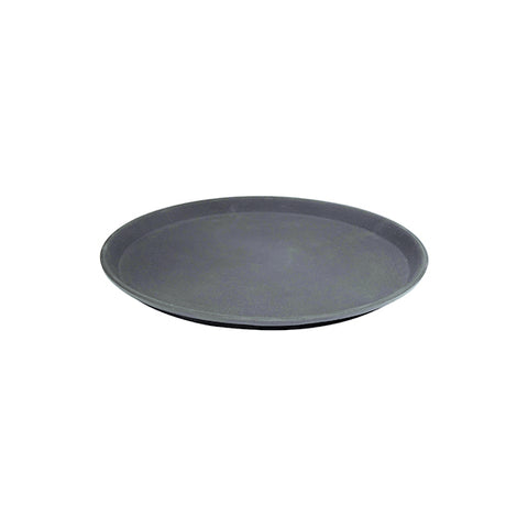 Cater-Rax  ROUND FIBRE GLASS TRAY-NON-SLIP | 280mm | 11" BLACK (Each)