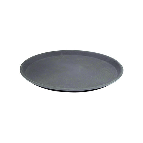 Cater-Rax  ROUND FIBRE GLASS TRAY-NON-SLIP | 350mm | 14" BLACK (Each)