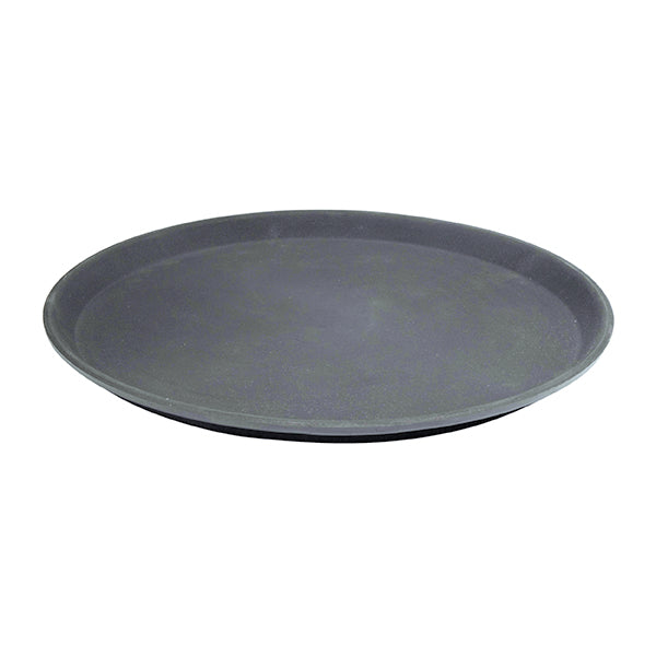 Cater-Rax  ROUND FIBRE GLASS TRAY-NON-SLIP | 280mm | 11" BLACK (Each)