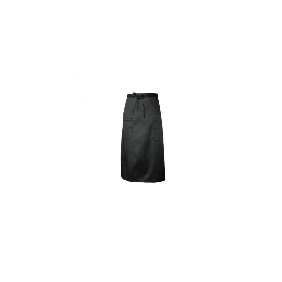 Black Two Patch Pocket Bistro Apron-Auscaterquip