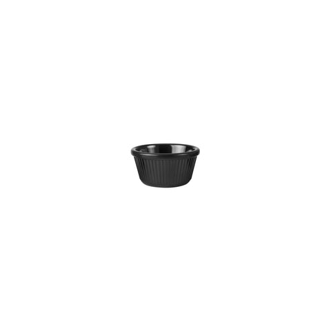 Ryner Melamine  RAMEKIN-FLUTTED | 80mm Ø | 45mm H | 90ml BLACK (4 Doz)