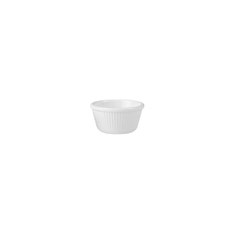 Ryner Melamine  RAMEKIN-FLUTTED | 85mm Ø | 50mm H | 120ml WHITE (4 Doz)