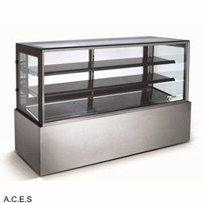 GREENLINE REFRIGERATED 3 Tier SQUARE GLASS DISPLAY 1800mm wide-Auscaterquip