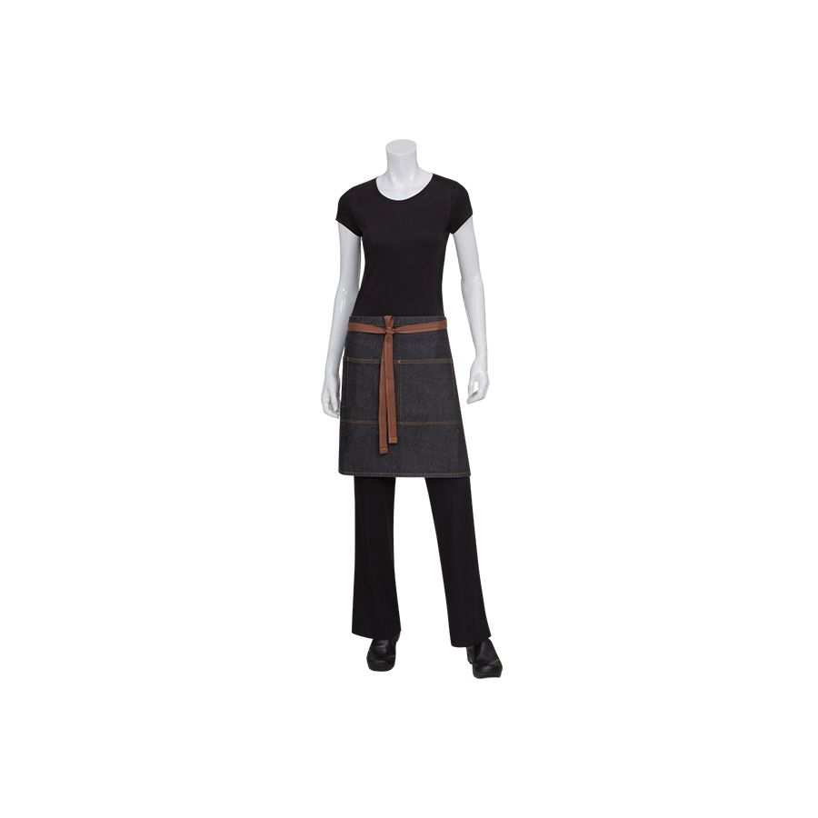 Memphis Black Denim Half Apron-Auscaterquip