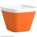 JAB GELATO-ORANGE/WHITE SQUARE BOWL W/LID (STS0976)-Auscaterquip