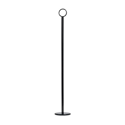 Trenton HEAVY BASE TABLE NUMBER STAND-RING CLIP | 70mm BASE | 450mm BLACK (Each)