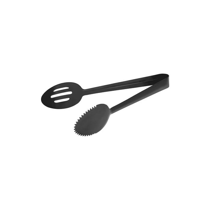 Tablekraft SPOON TONGS 1 SIDE SLOTTED 1pc GUN METAL 245mm