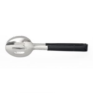 Chef Inox ROUND SPOON TONGS Stainless Steel ONE SIDE SLOTTED/VINYL HDL 2