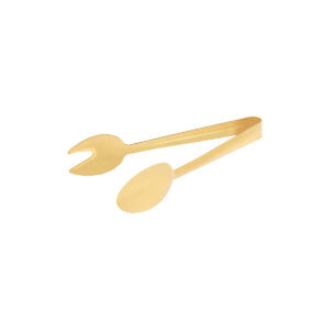 Tablekraft ROUND SPOON/FORK TONG 1pc GOLD 230mm