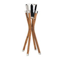 Chef Inox WINE BUCKET-1 BOTTLE 18/10 AND WOODEN STAND SET