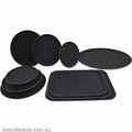 Chef Inox ROUND TRAY - PLASTIC NON SLIP 350mm BLACK-Auscaterquip