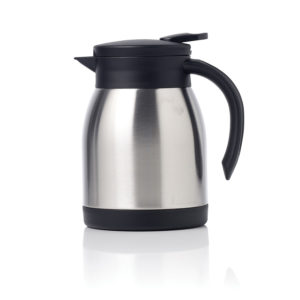 Chef Inox SERVE JUG FLAT LID 600ml SATIN FINISH PUSH BUTTON