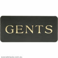 WALL SIGN: "Gents" GOLD ON BLACK-Auscaterquip