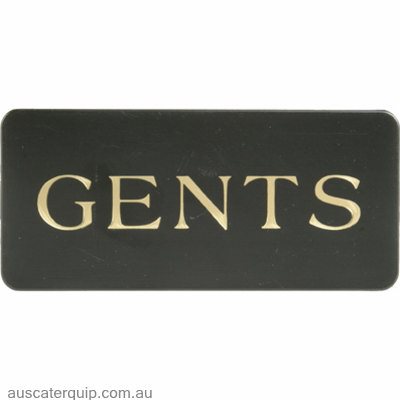 WALL SIGN: "Gents" WHITE ON BLACK
