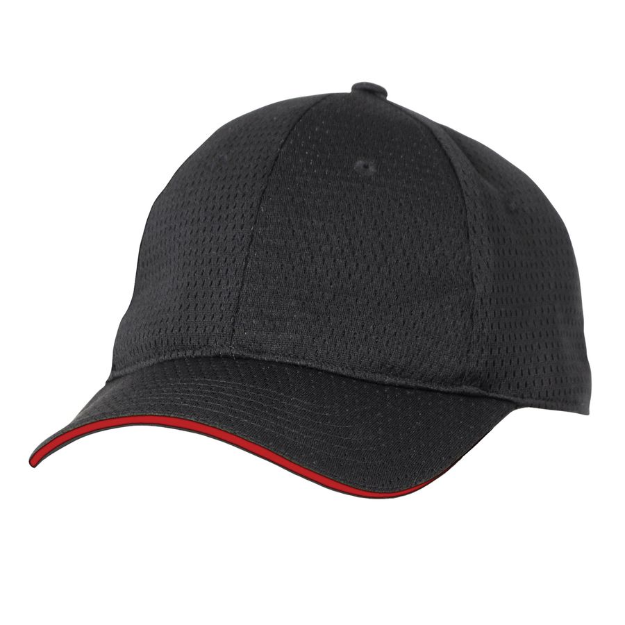 Red Cool Vent Baseball Cap w/ Trim-Auscaterquip