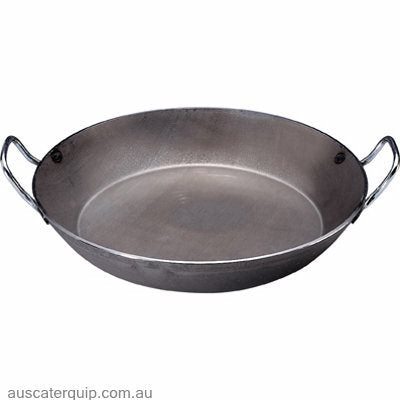 Guery PAELLA PAN-BLACK STEEL 450mm 2 HDL-Auscaterquip