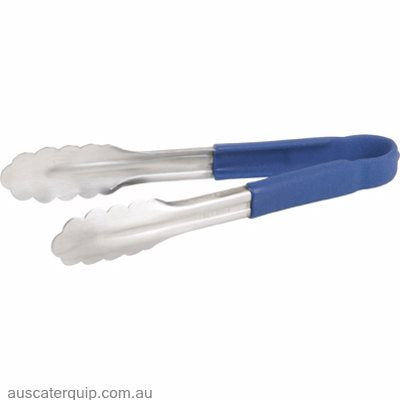 Chef Inox TONG-UTILITY S/S 230mm BLUE-Auscaterquip