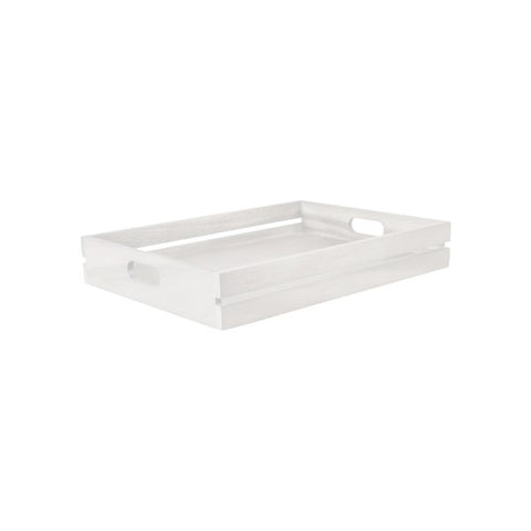 Moda BROOKLYN SERVING TRAY-450x320x70mm WHITE ACACIA (Each)