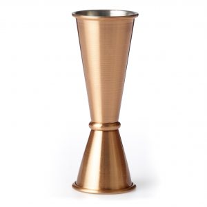 Chef Inox JAPANESE JIGGER ROLLED EDGES 30/60ml COPPER PLATED EA