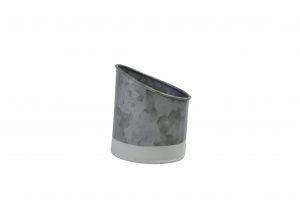 Chef Inox CONEY ISL-GALVANISED POT SLANT DIPPED WHITE 105x115mm EA