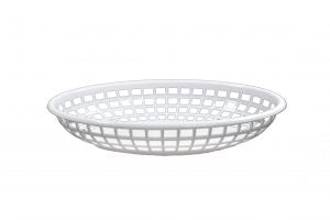 Chef Inox CONEY IS-PLASTIC SERVING BASKET OVAL WHITE 240x150x50mm EA