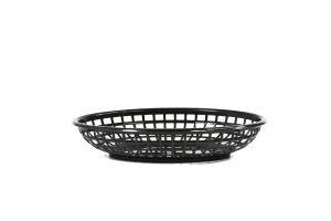Chef Inox CONEY IS-PLASTIC SERVING BASKET OVAL BLACK 240x150x50mm EA