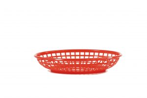 Chef Inox CONEY IS-PLASTIC SERVING BASKET OVAL RED 240x150x50mm EA