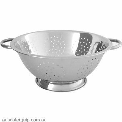 COLANDER-S/S 375x165mm13.0lt 4mm HOLES WIRE HDL-Auscaterquip