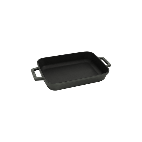 Lava ROASTING RECT DISH-370x200mm | 55mm H | 2.54lt BLACK (Each)