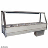 ROBAND COLD FOOD DISPLAY BARS - REFRIGERATED COLD PLATE - SINGLE ROW - 6 Pans