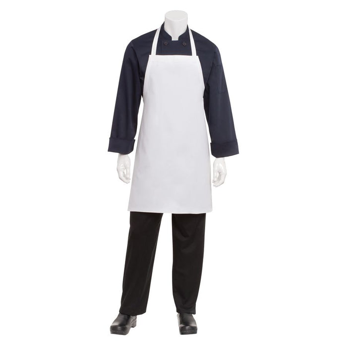 White Bib Apron No Pocket-Auscaterquip