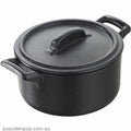 Revol REVOL BELLE CUISINE CHARCOAL COCOTTE W/LID ROUND 200ml-Auscaterquip