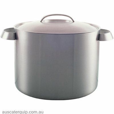 Chef Inox SAUCEPOT-255mm/8.9lt w/LID S/S 'STUDIO'-Auscaterquip