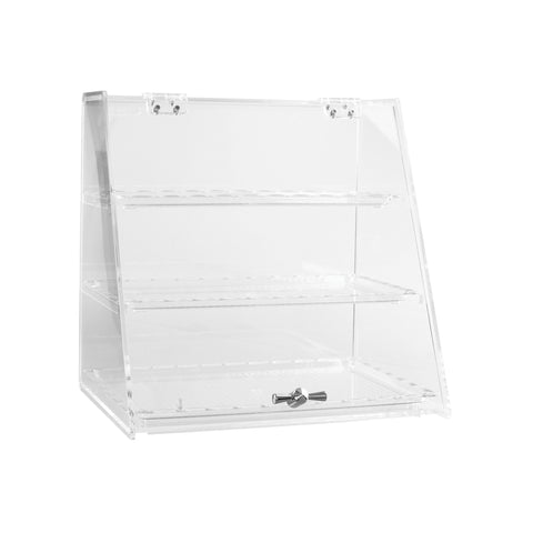 Alkan Zicco  DISPLAY CABINET-3 TRAY | 250x340x340mm CLEAR POLYCARBONATE (Each)