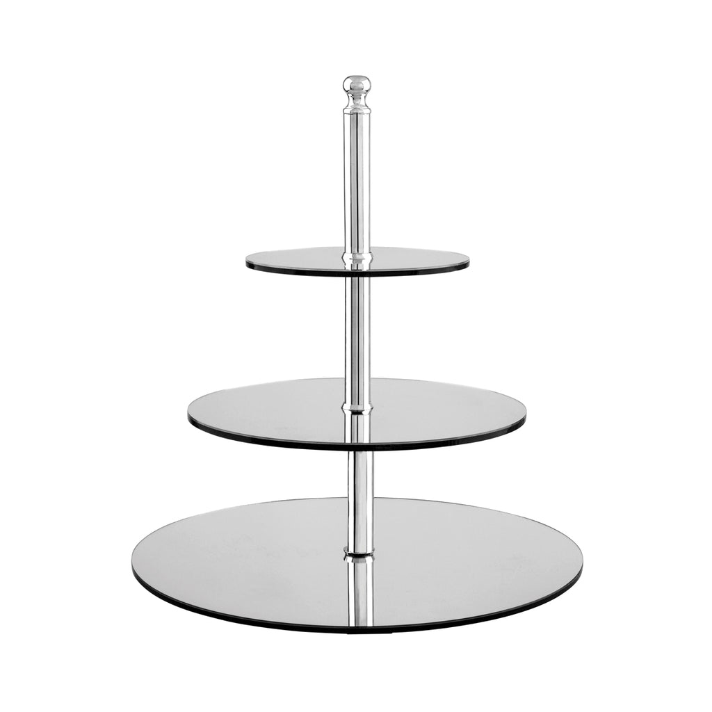 Alkan Zicco  ROUND STAND-3 TIER | 250/300/350mmD Ø | 37cm H CLEAR POLYCARBONATE (Each)