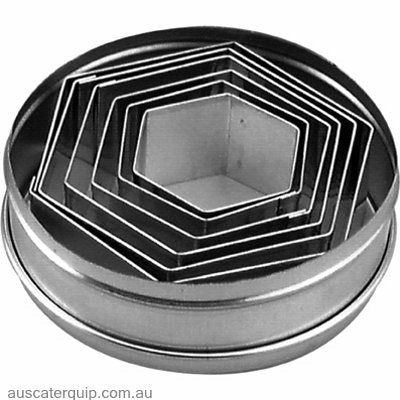 Chef Inox CUTTER SET-HEXAGON 6pc 45-95mm-Auscaterquip