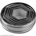 Chef Inox CUTTER SET-HEXAGON 6pc 45-95mm-Auscaterquip