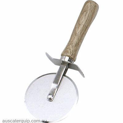 Chef Inox PIZZA CUTTER-Stainless Steel WHEEL 100mm WOOD HDL
