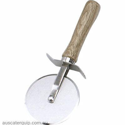 PIZZA CUTTER-S/S WHEEL 100mm WOOD HDL