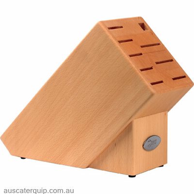 Ivo IVO-KNIFE BLOCK-WOOD 7 SLOTS SLIMLINE-Auscaterquip