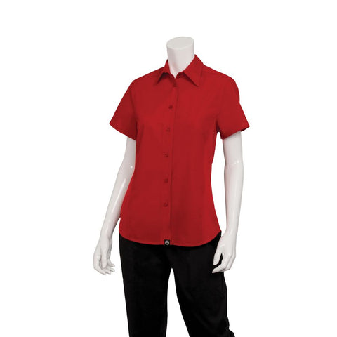 Female Red Universal Contrast Shirt