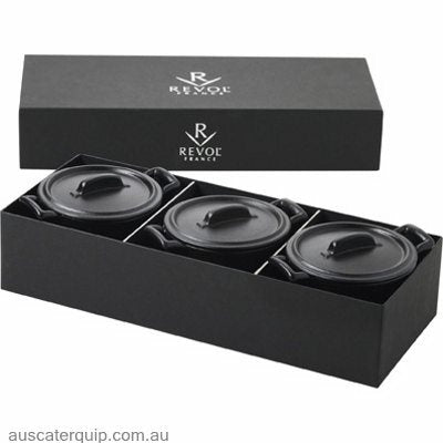Revol REVOL BELLE CUISINE CHARCOAL COCOTTE SET OF 3-Auscaterquip