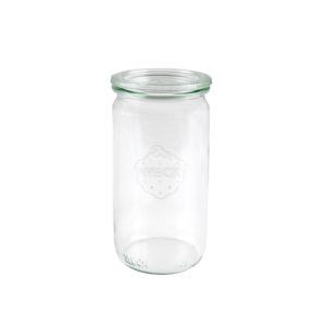 Weck CYLINDER GLASS JAR W/LID 340ml 60x130mm (975) [Box of 12]