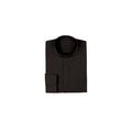 Men's Black Banded Collar Shirt-Auscaterquip