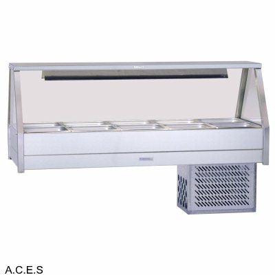 ROBAND COLD FOOD DISPLAY BARS -   REFRIGERATED COLD PLATE - DOUBLE ROW - 10 Pans
