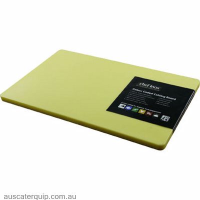 Chef Inox CUTTING BOARD-PP GN 1/1 530x325x20mm YELLOW-Auscaterquip