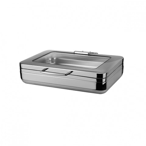 Athena PRINCE INDUCTION CHAFER-18/10 | RECT. | 1/1 SIZE  GLASS LID (Set)