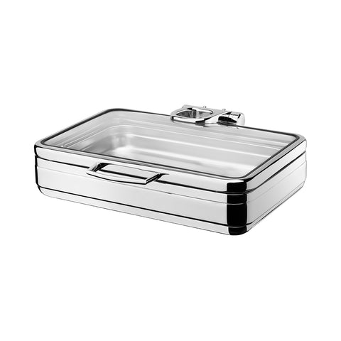 Athena REGAL INDUCTION CHAFER-18/10 | RECT. | 1/1 SIZE  FULL GLASS LID (Set)