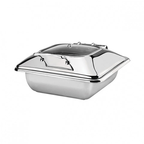 Athena PRINCESS INDUCTION CHAFER-18/10 | RECT. | 1/2 SIZE GLASS & S/S LID (Set)